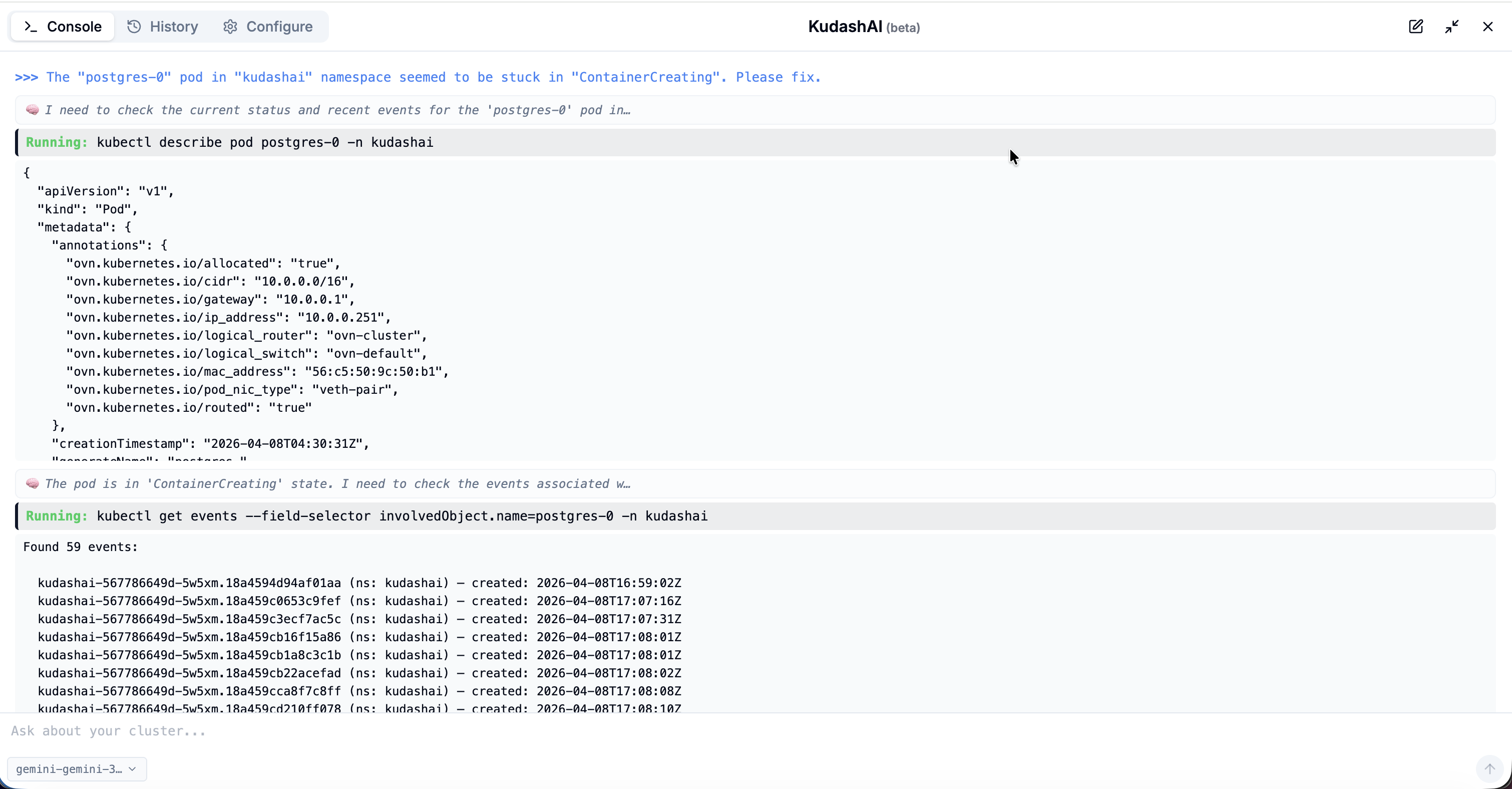 Kudashai AI Assistant Interface
